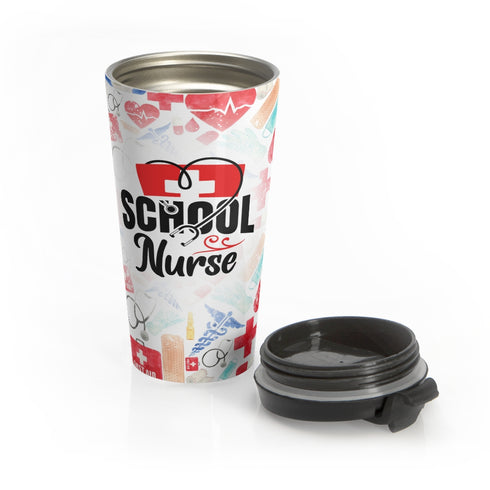 School Nurse Stainless Steel Travel Mug